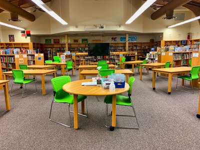Galindo Elementary School Library in Austin