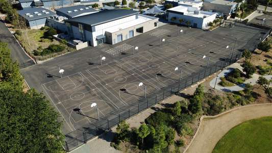 Earl Warren Middle School Outdoor Basketball Courts in Solana Beach