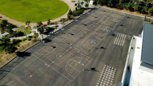Earl Warren Middle School Outdoor Basketball Courts in Solana Beach