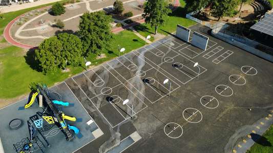Georgia Morris Elementary School Blacktop / Basketball Courts in Colton 5