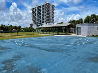 Treasure Island Elementary School Blue Playground in North Bay Village