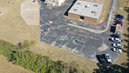 Maude Logan Elemenary School Outdoor Basketball Courts in Fort Worth
