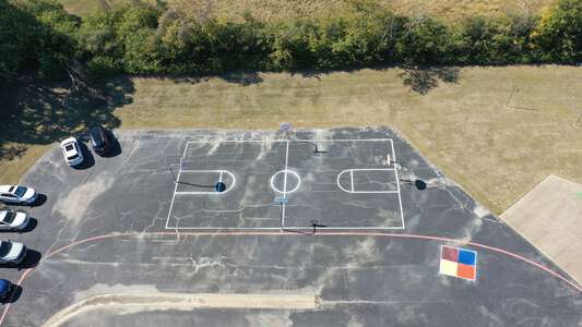 Maude Logan Elemenary School Outdoor Basketball Courts in Fort Worth