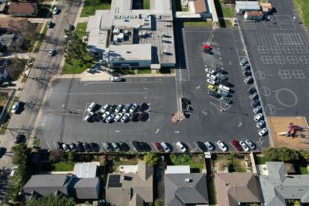 George Washington Elementary School Parking Lot in Lodi