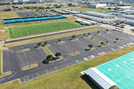 Cedar Ridge High School Parking Lot - Band Practice in Round Rock