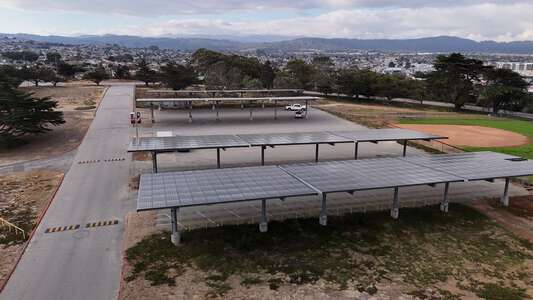 Seaside High School Parking Lot in Seaside