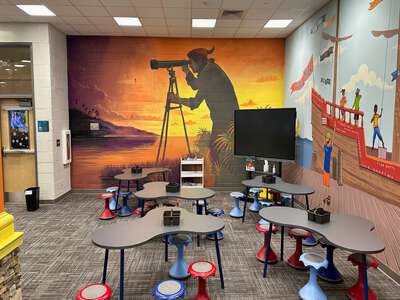 Poole's Mill Elementary School Library in Cumming
