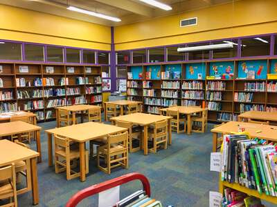 Sunset Valley Elementary School Library in Austin