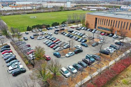 Little Village Lawndale High School Campus Parking Lot in Chicago