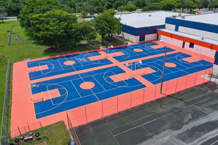 Homestead Senior High School Outdoor Basketball Courts in Homestead