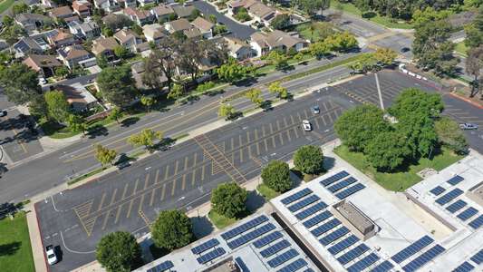 Rancho San Joaquin Middle School Parking Lot - Front in Irvine 2