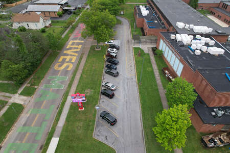 Austin-East High School Parking Lot - Front in Knoxville