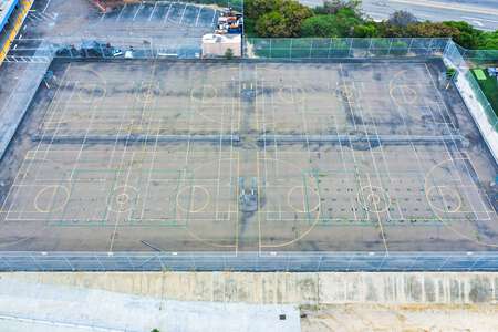 Muirlands Middle School Outdoor Basketball Courts in San Diego