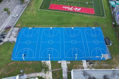 Miami Beach Senior High School Outdoor Basketball Courts in Miami Beach