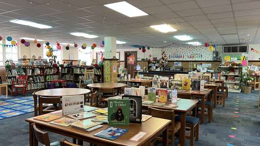 Lily B Clayton Elementary School Library in Fort Worth