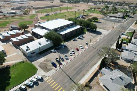 Mojave Junior/Senior High School Parking Lot - Front in Mojave