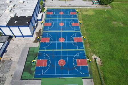 Miami Coral Park Senior High School Outdoor Basketball Courts in Miami