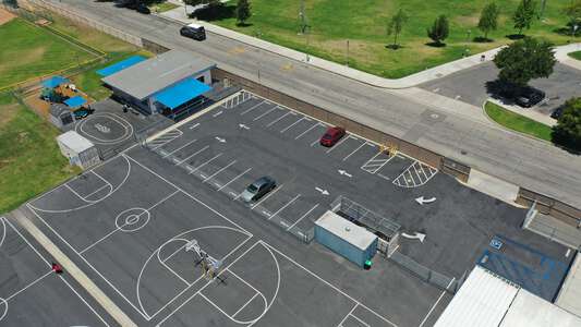 Sycamore Elementary School Parking Lot - Staff in Orange