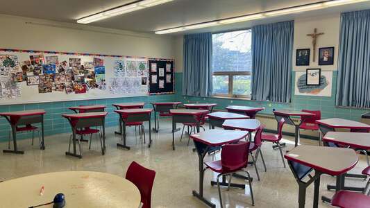 Resurrection College Prep High School Classroom Standard in Chicago