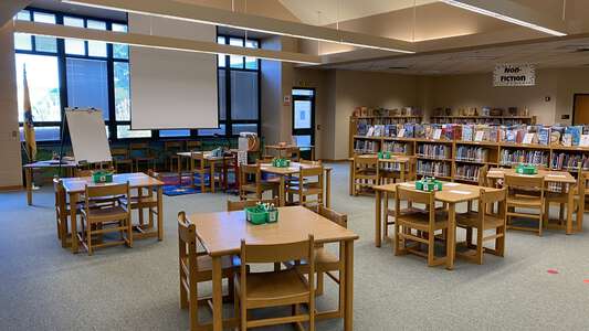 Copper Hill Elementary School Library in Ringoes