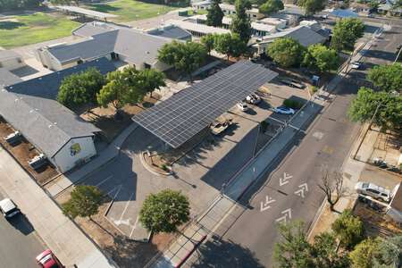 Burroughs Elementary School Parking Lot - North in Fresno