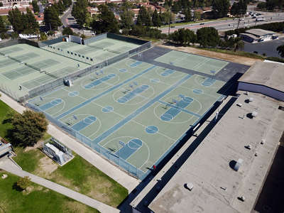 Adolfo Camarillo High School Outdoor Basketball Courts in Camarillo