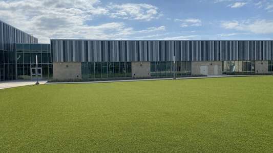 Bill R. Johnson CTE Center Courtyard in Crowley