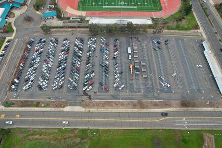 Sheldon High School Parking Lot - Football Field & Staff in Sacramento