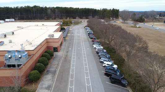 Harbins Elementary School Parking Lot in Dacula 2