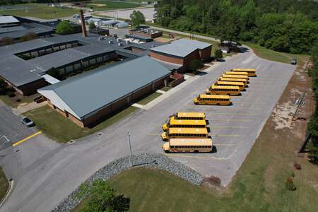 North Johnston High School Parking Lot - Bus in Kenly