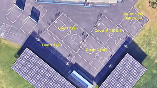 Rossmoor Elementary School Outdoor Basketball Court 1 (8') in Los Alamitos