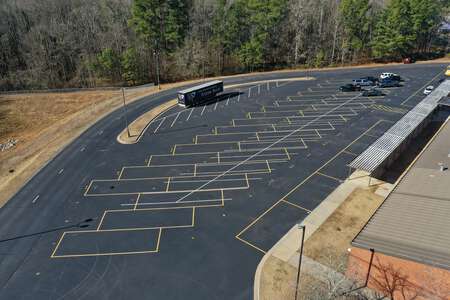 North Forsyth High School Bus Parking Lot in Cumming