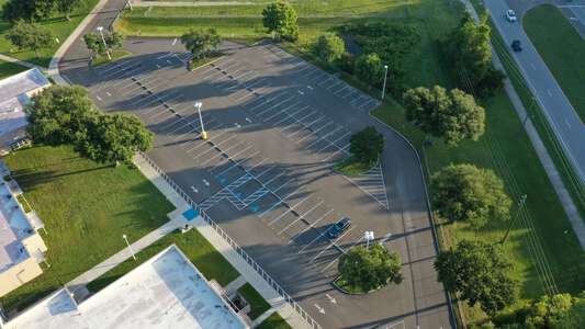 J. W. Mitchell High School Parking Lot - Front in New Port Richey