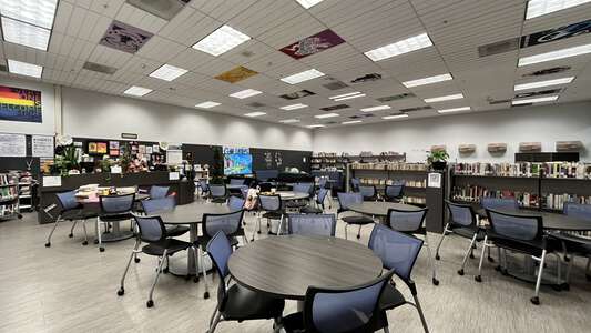 Village Academy High School Library in Pomona