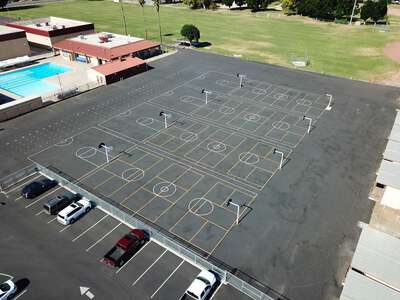 Beyer High School Outdoor Basketball Courts in Modesto