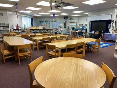 Quiet Waters Elementary School Library in Deerfield