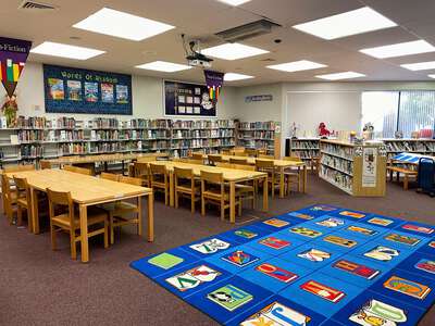 Quiet Waters Elementary School Library in Deerfield