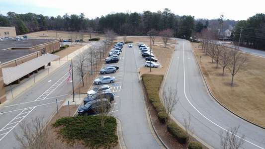 Alcova Elementary School Parking Lot - Main Front in Dacula