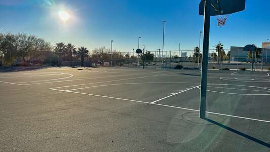 Veterans Tribute Career and Technical Academy Outdoor Basketball Courts in Las Vegas
