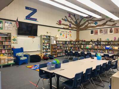 Zamora Elementary School Library in Woodland