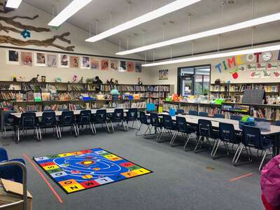Zamora Elementary School Library in Woodland