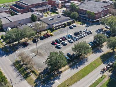 Umatilla High School Parking Lot - Front in Umatilla