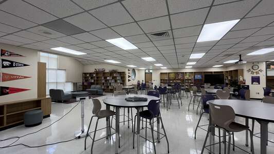 Aldine Young Women's Leadership Academy Library in Houston