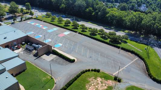 Francis Bradley Middle School Parking Lot - Bus in Huntersville 2
