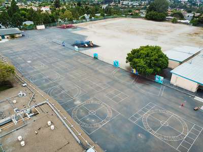 Curie Elementary School Outdoor Basketball Courts in San Diego