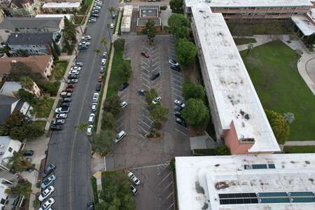 Eugene Brucker Education Center. Parking Lot C & D in San Diego