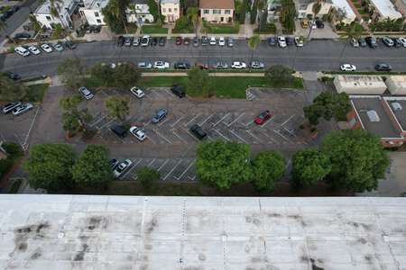 Eugene Brucker Education Center. Parking Lot C & D in San Diego