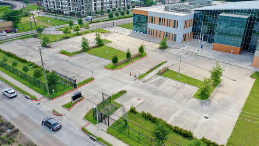 Law And Justice High School Parking Lot - Front in Houston