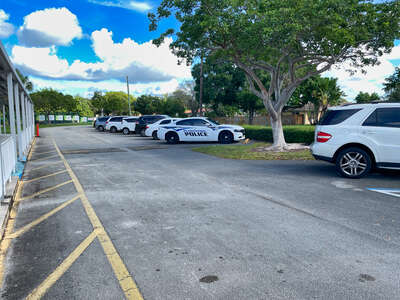 Plantation Park Elementary School Parking Lot - Front in Plantation