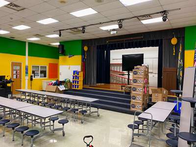 Cook Elementary School Cafeteria w/ Stage in Austin